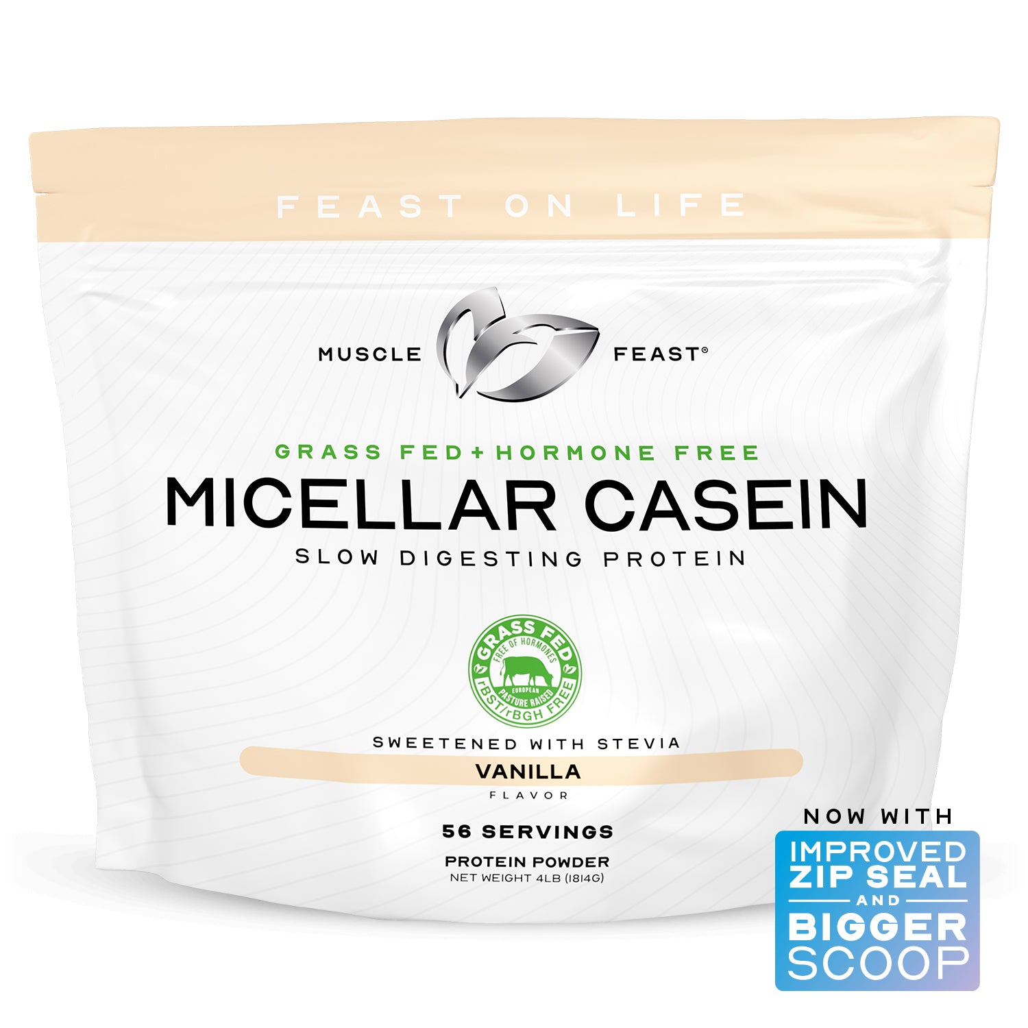 Micellar Casein Protein, All Natural Pasture Raised Hormone Free Soy Free