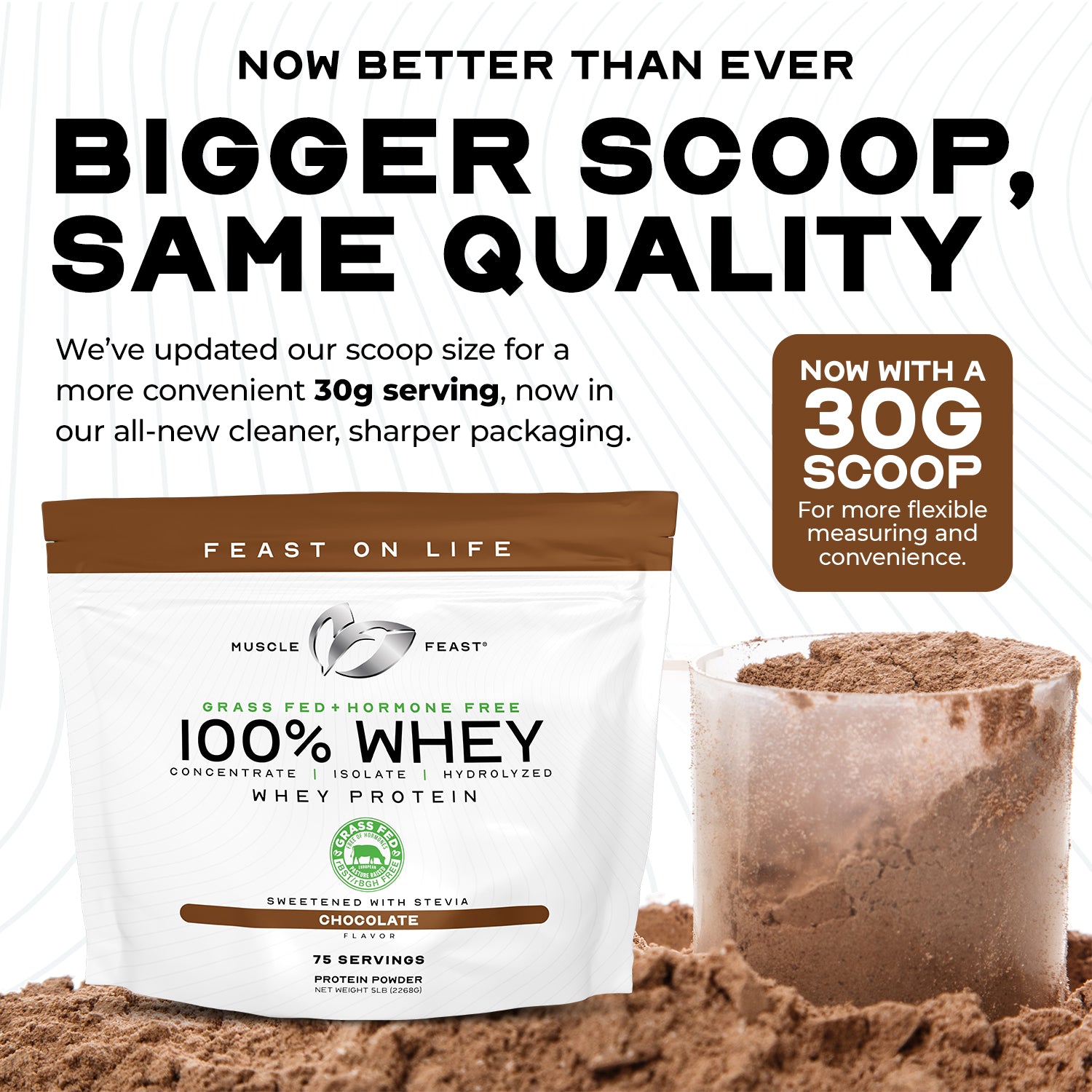 100% Whey, Pasture Raised, Grass Fed, rBST/rBGH and soy Free