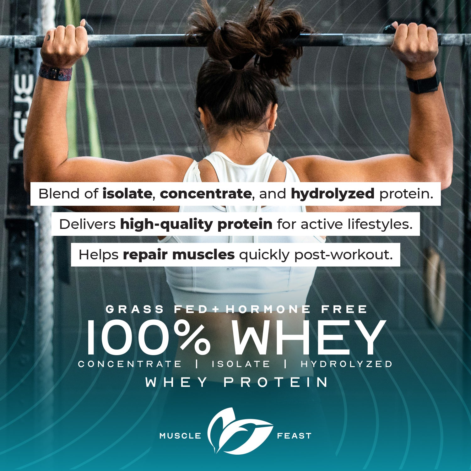 100% Whey + Creatine Bundle: (1) 100% Whey Protein (Vanilla, 5lb) + (1) Creatine Powder (Unflavored, 300g)