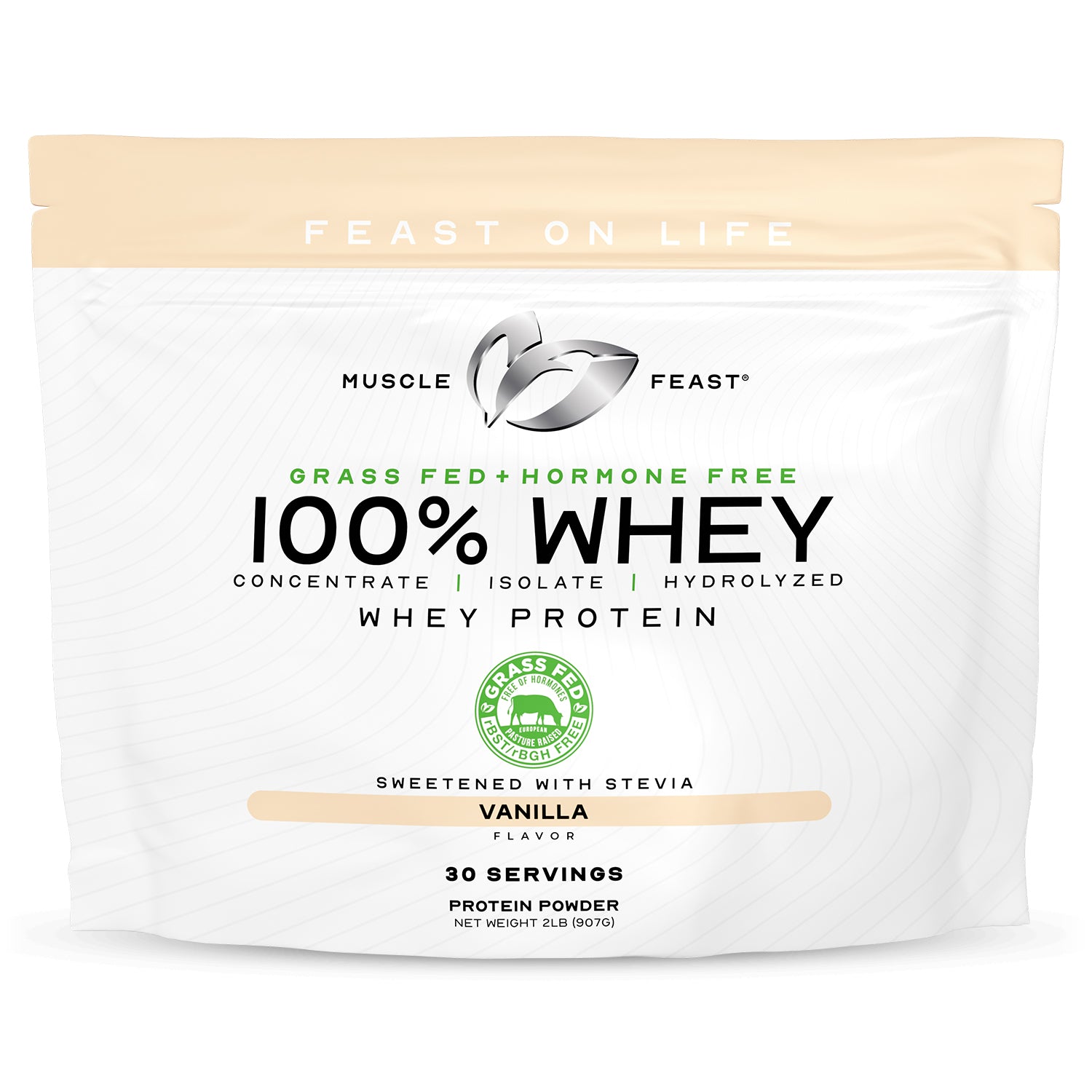 100% Whey, Pasture Raised, Grass Fed, rBST/rBGH and soy Free