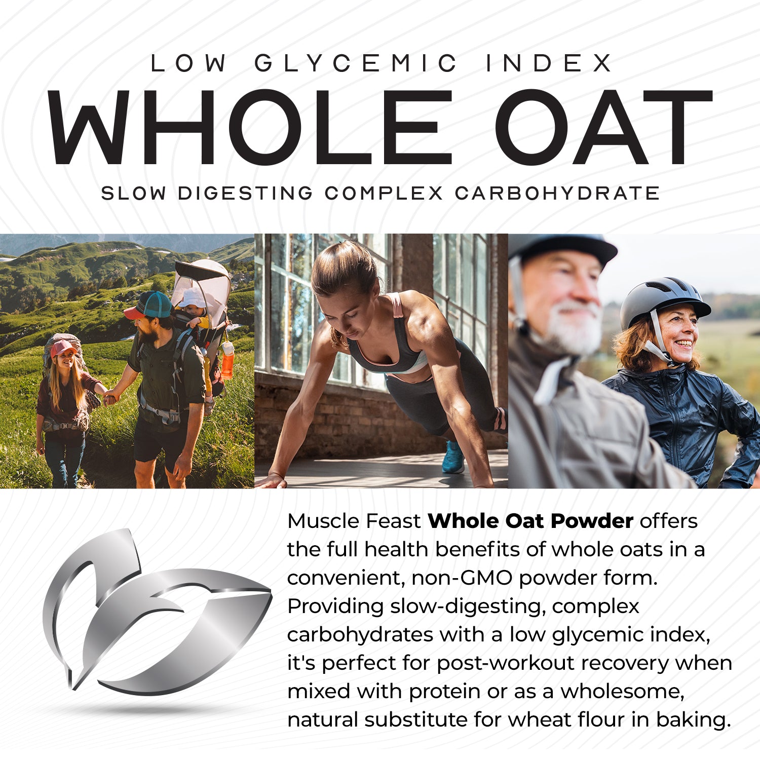 Whole Oat Powder All Natural Complex Carb Non-GMO