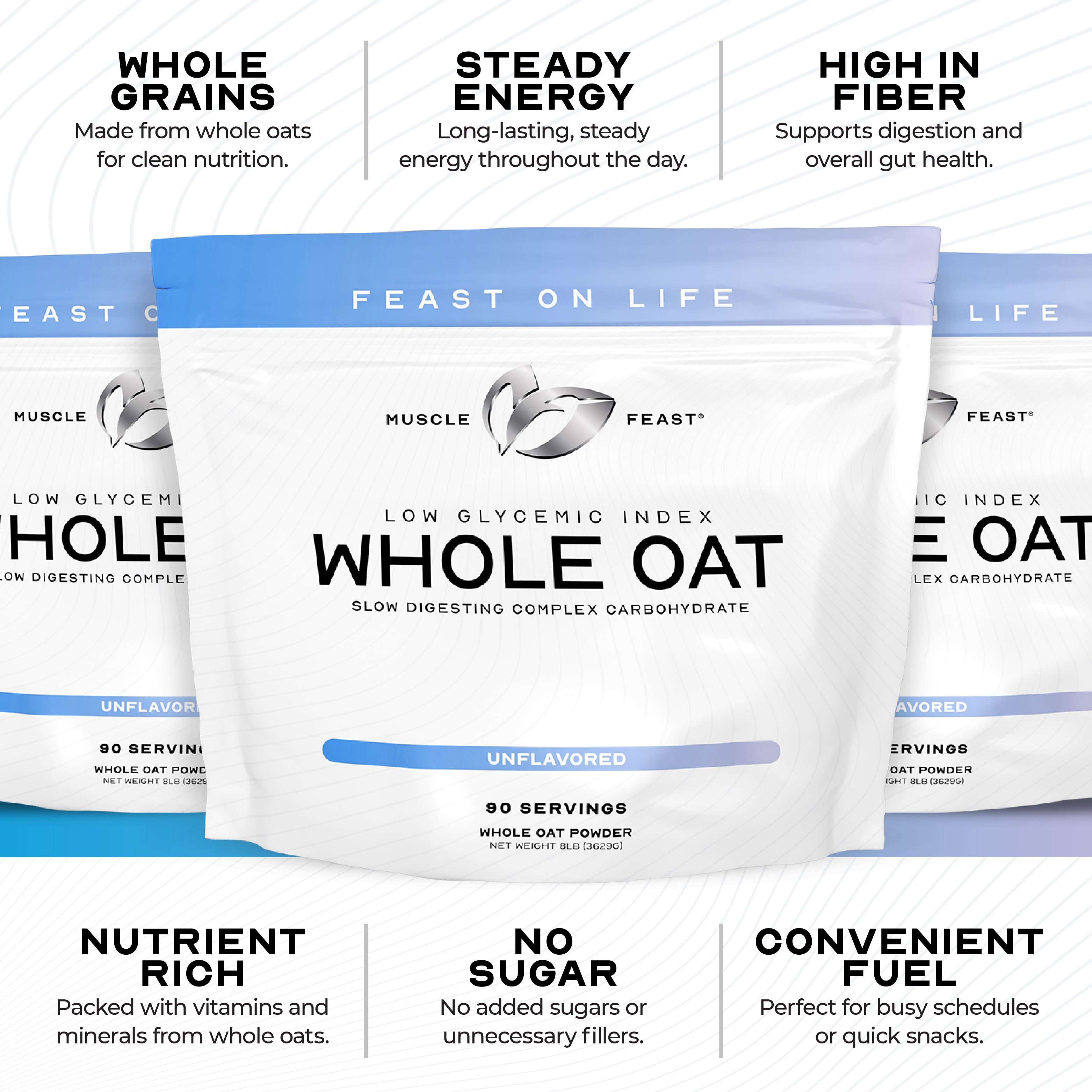 Whole Oat Powder All Natural Complex Carb Non-GMO