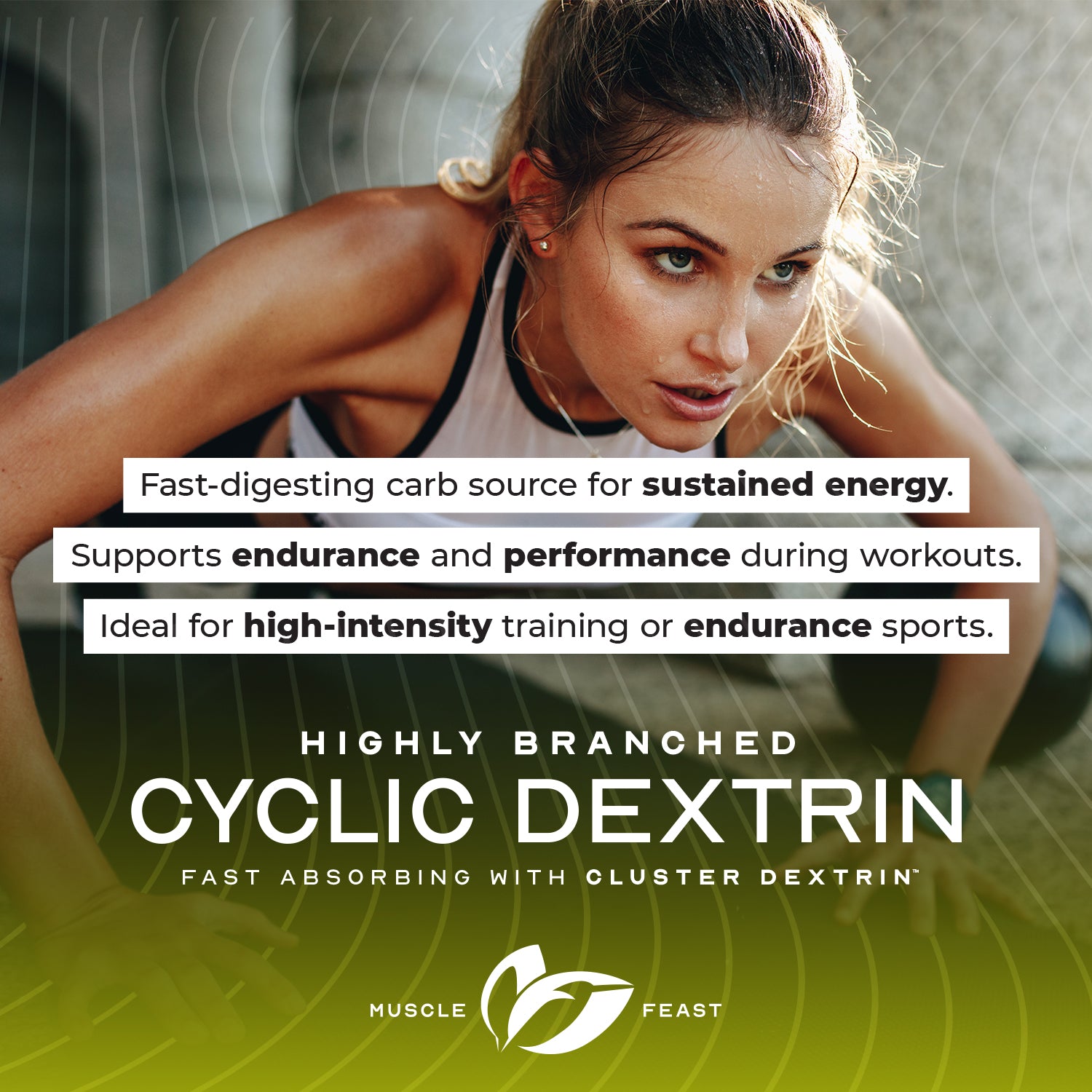 Highly Branched Cyclic Dextrin Premium Pre-Workout or Post-Workout Supplement