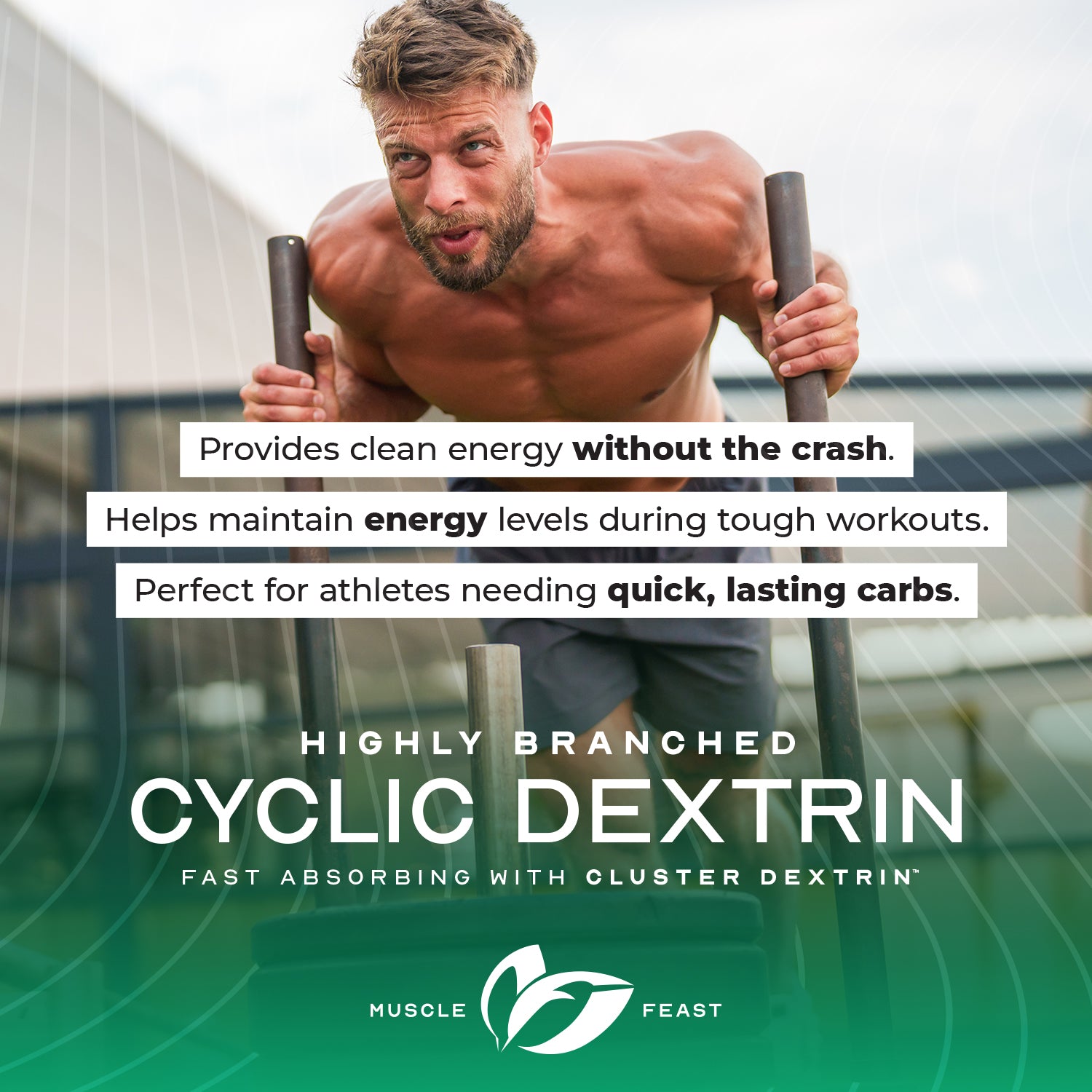 Highly Branched Cyclic Dextrin Premium Pre-Workout or Post-Workout Supplement