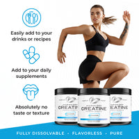 Creavitalis Creatine Micronized Monohydrate Powder Easy to Mix, Gluten-Free, 200g